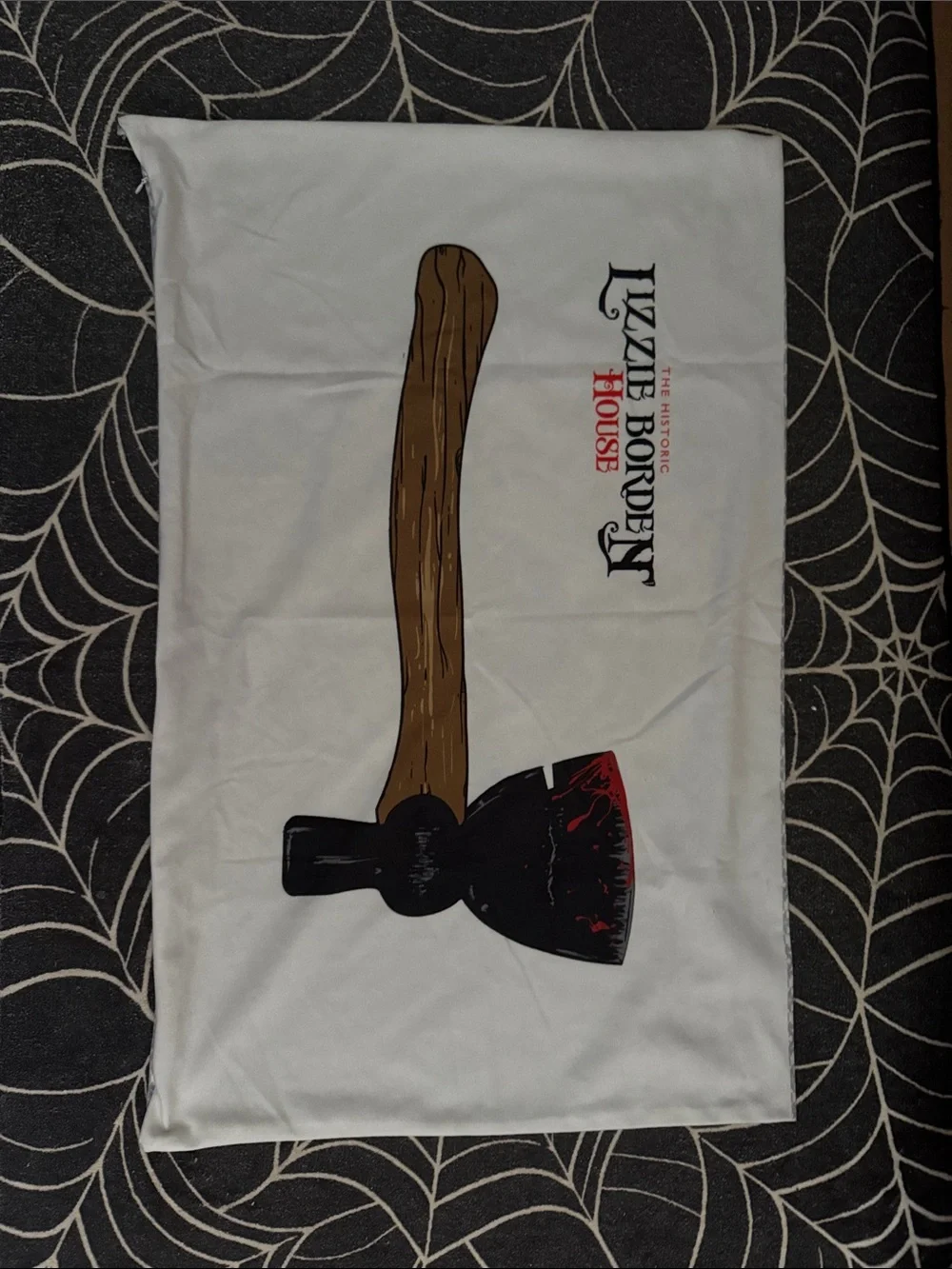 The Historic Lizzie Borden House Axe Graphic Pillowcase - White